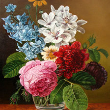 Оригинал схемы вышивки «букет цветов» (№1615469)