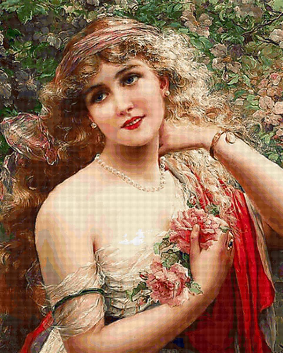 Портрет 321x400 крестов, Anchor, 80 цветов, Перемешивание: 0% - эмиль веррон - предпросмотр