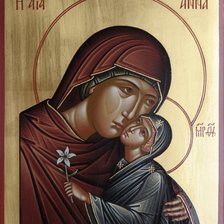 Схема вышивки «Богородица и Св. Анна»