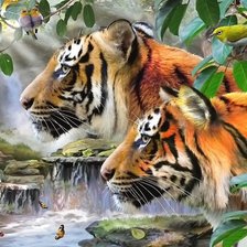 Схема вышивки «Тигры»