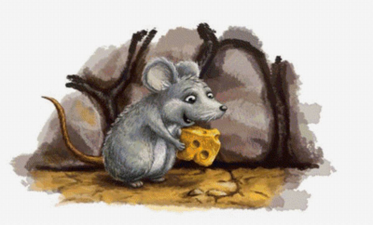 Мышка с сыром - мышь, сыр - предпросмотр