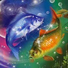 Схема вышивки «рыбы»