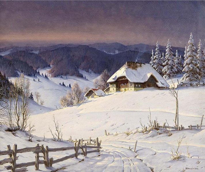 Зимний пейзаж - зима - оригинал