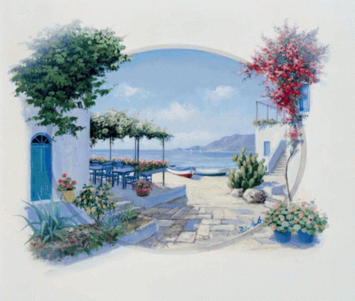 средиземноморский пейзаж 3 - предпросмотр