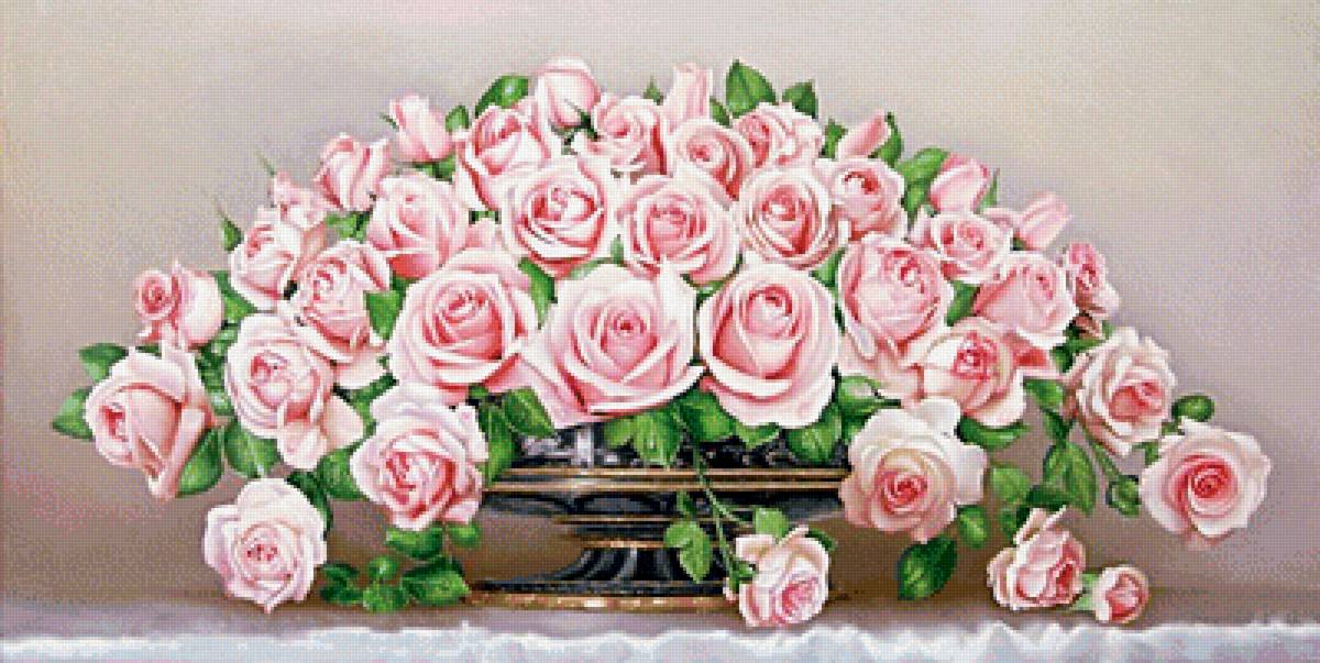 Розы - цветы, букет, розовые розы - предпросмотр