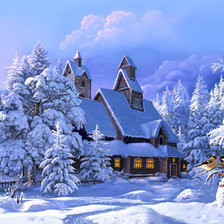 Схема вышивки «zimowy zmierzch»