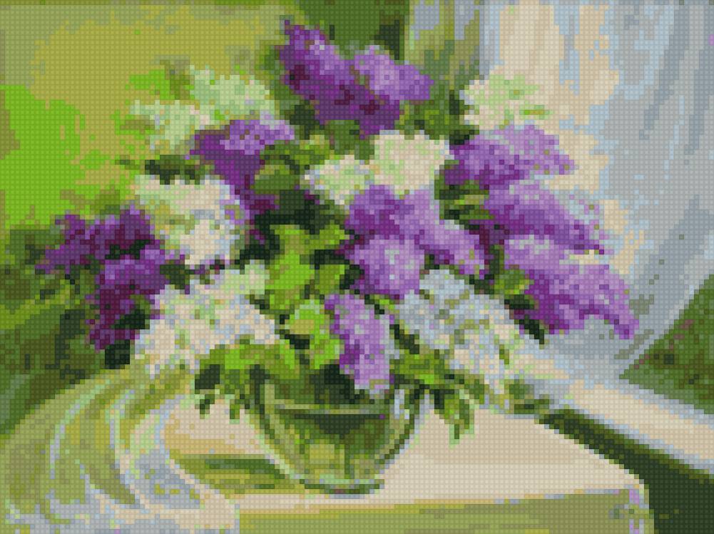 сирень - ваза, букет - предпросмотр