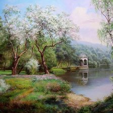 Схема вышивки «Беседка»