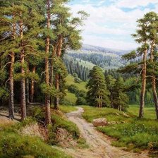 Схема вышивки «Сосны»