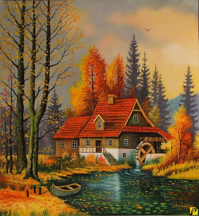 młyn w jesiennych barwach - оригинал