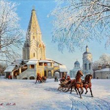 Схема вышивки «Зима в Коломенском»