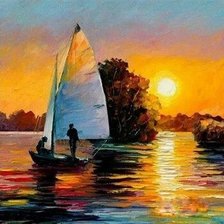 Схема вышивки «żaglówka»