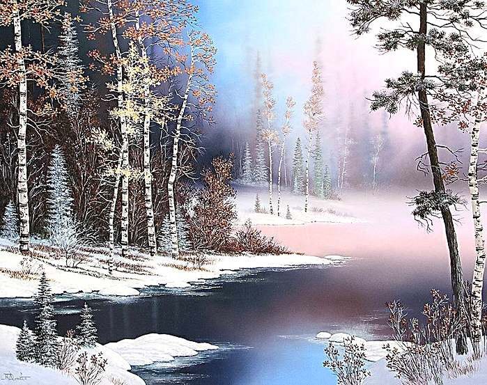зимний пейзаж - природа, зима, пейзаж - оригинал