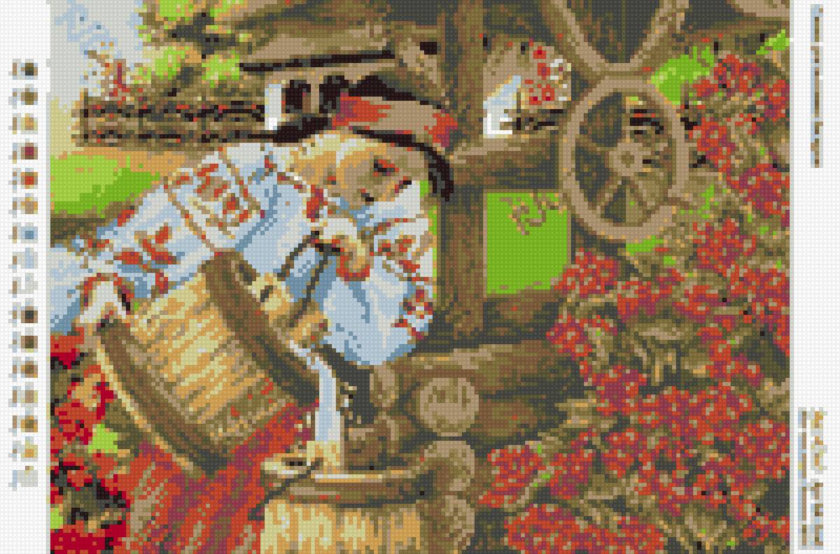 україночка - літо, квіти - предпросмотр