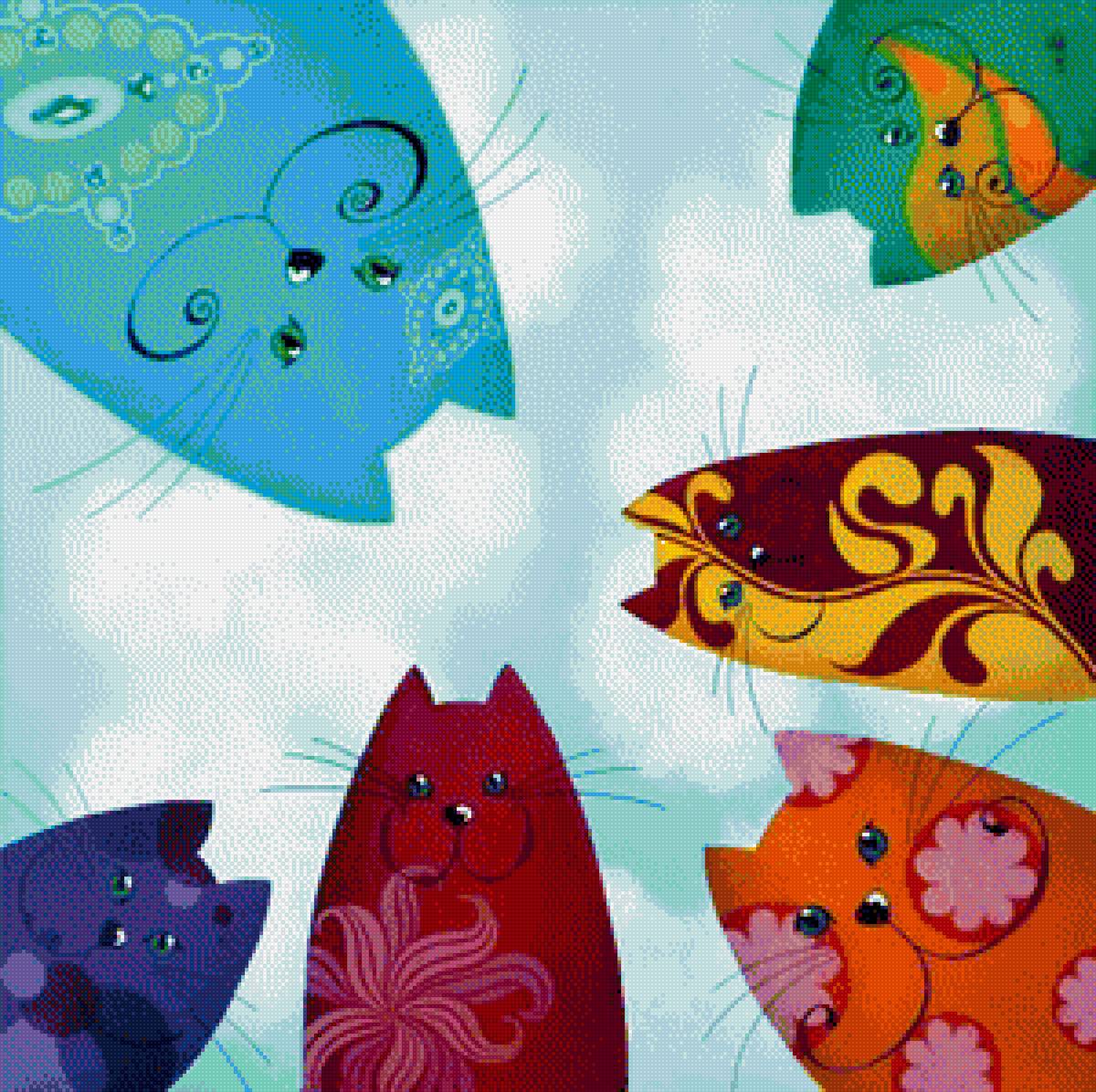 Подушка кошки - кошки, животные - предпросмотр