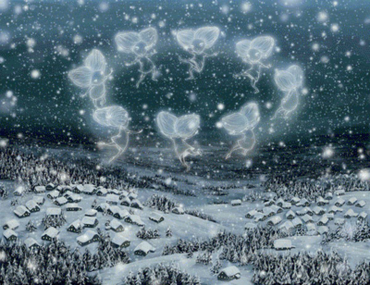 хоровод снежинок - предпросмотр