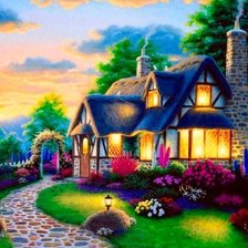 Схема вышивки «Волшебный домик»