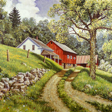 Схема вышивки «летний пейзаж»