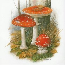 Оригинал схемы вышивки «гриб» (№1626579)