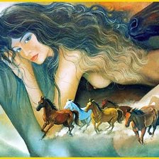 Схема вышивки «O Mundo a Cavalo»