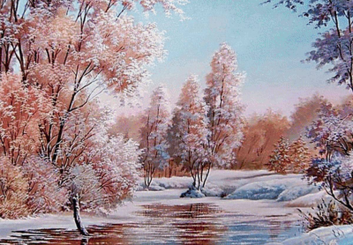красивая зима - зима, пейзаж, природа - предпросмотр
