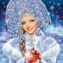 Схема вышивки «снегурочка»