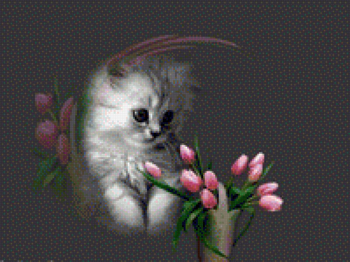 котя - котенок. цветы - предпросмотр