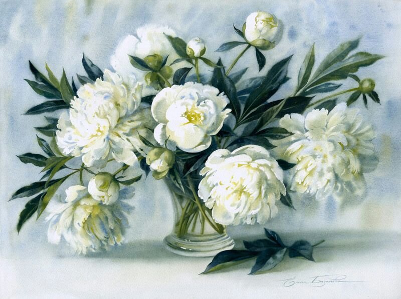 Rosa mari ap - peonias blancas 1 - оригинал