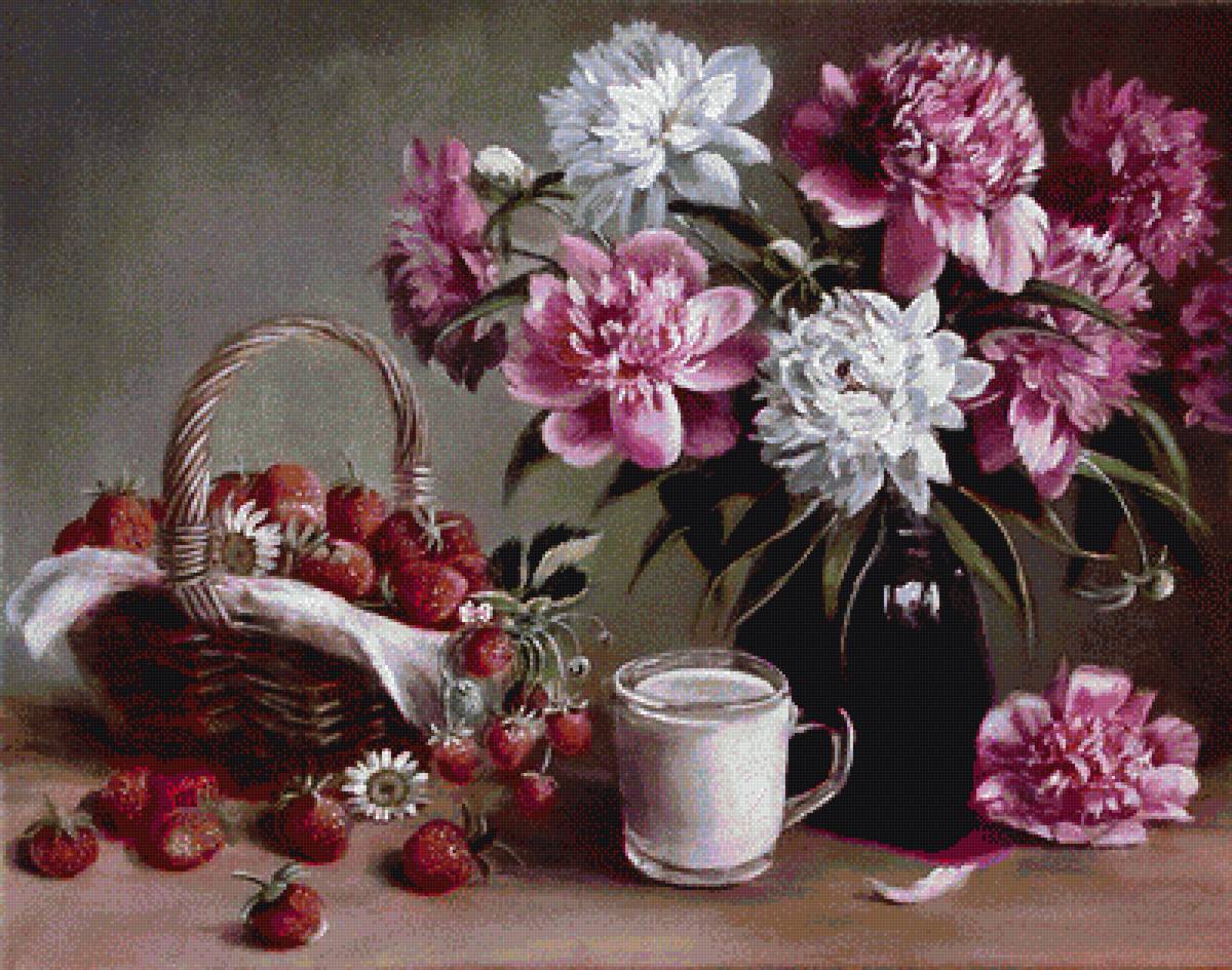 Натюрморт - цветы, натюрморт, букет - предпросмотр