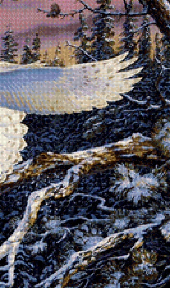 Триптих сова часть 3 - лес, сова - предпросмотр