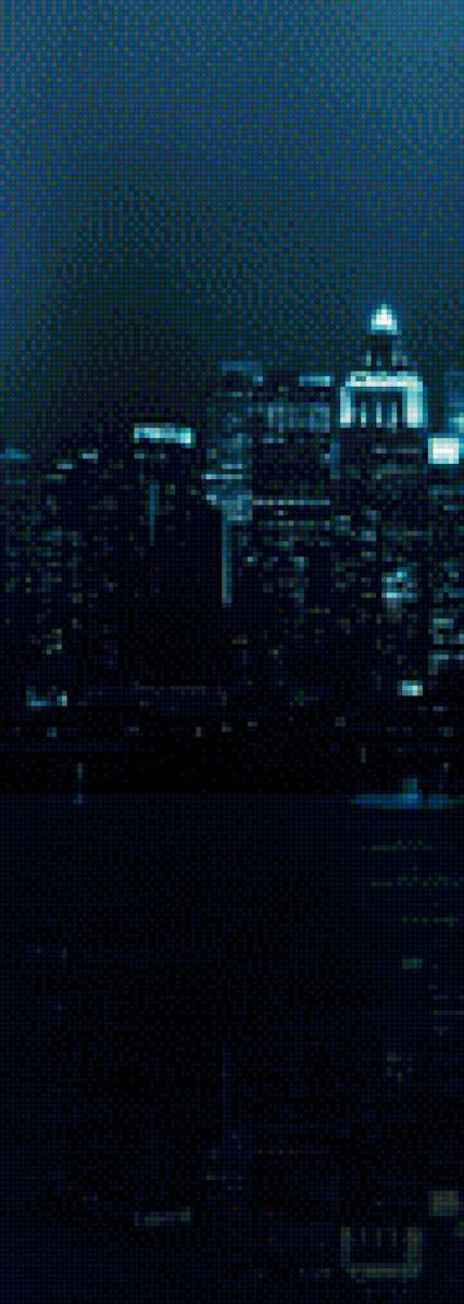 Ночной город 1 - город, ночь - предпросмотр