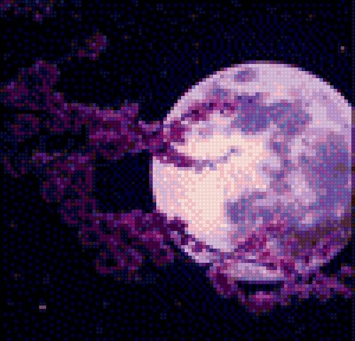 Луна - сакура - предпросмотр