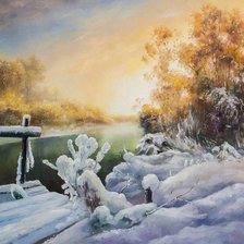 Схема вышивки «зима»