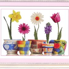 Схема вышивки «вышивка гербера гиацинт тюльпан»