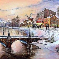 Схема вышивки «Прогулка по Парижу.»