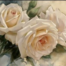 Схема вышивки «Белые розы»