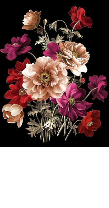 Цветы на черном - цветы - оригинал