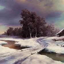 Схема вышивки «wieczór w zimie»