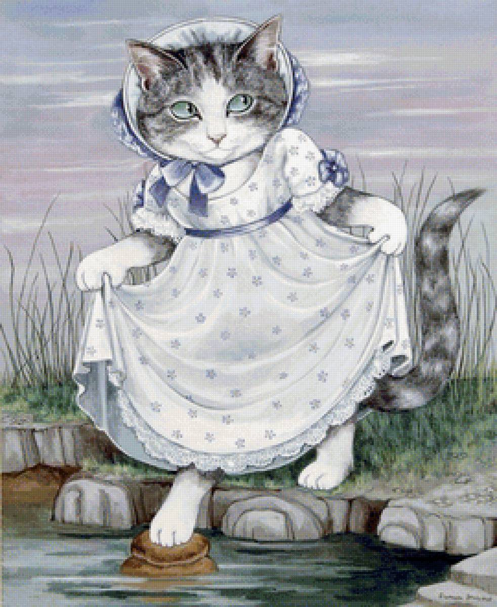 Кошечка в платье. Сьюзан Херберт кошка ангел. Сьюзан Херберт художник. Коты живопись Сьюзен Херберт. Кошка в платье.