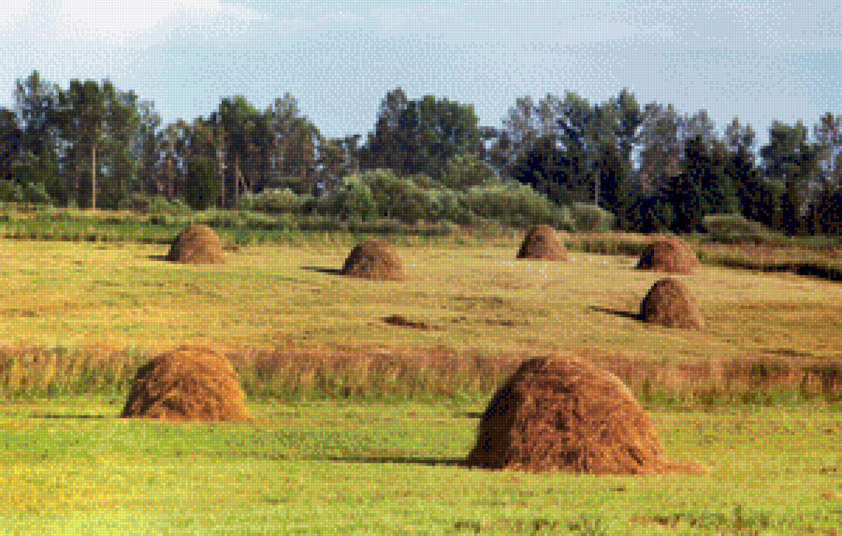 Ностальгия - стога, сено, поле - предпросмотр