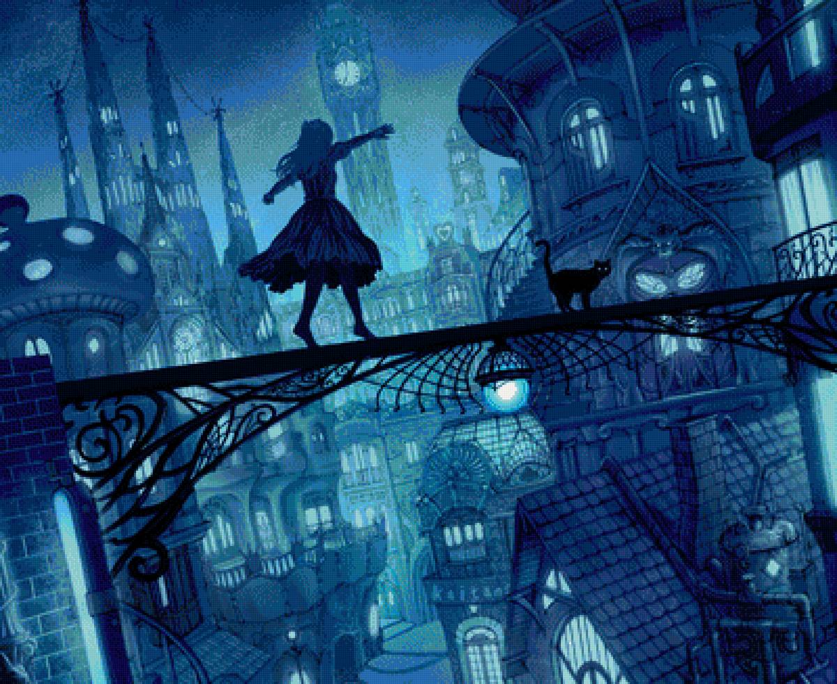 С котом по крышам - город, кот, алиса - предпросмотр