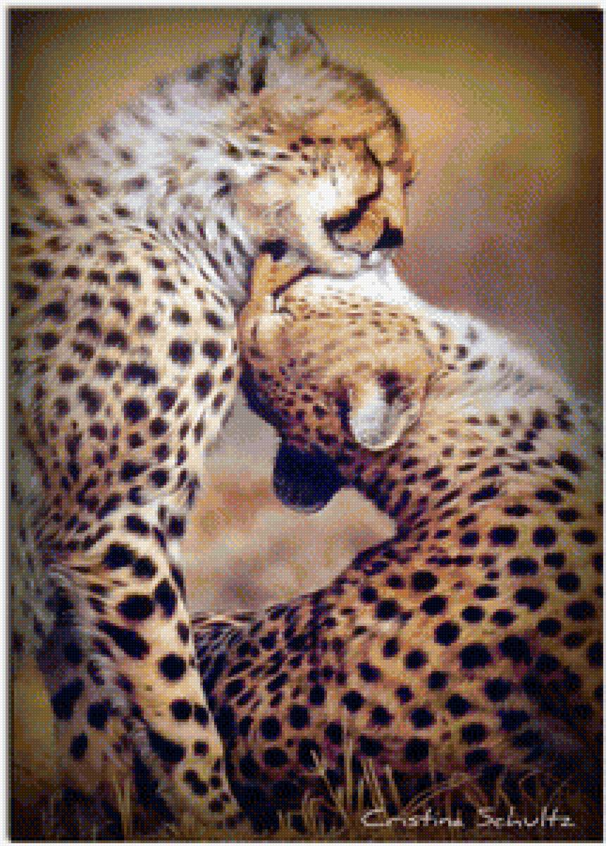 Пара гепардов 2 - хищники., африка - предпросмотр