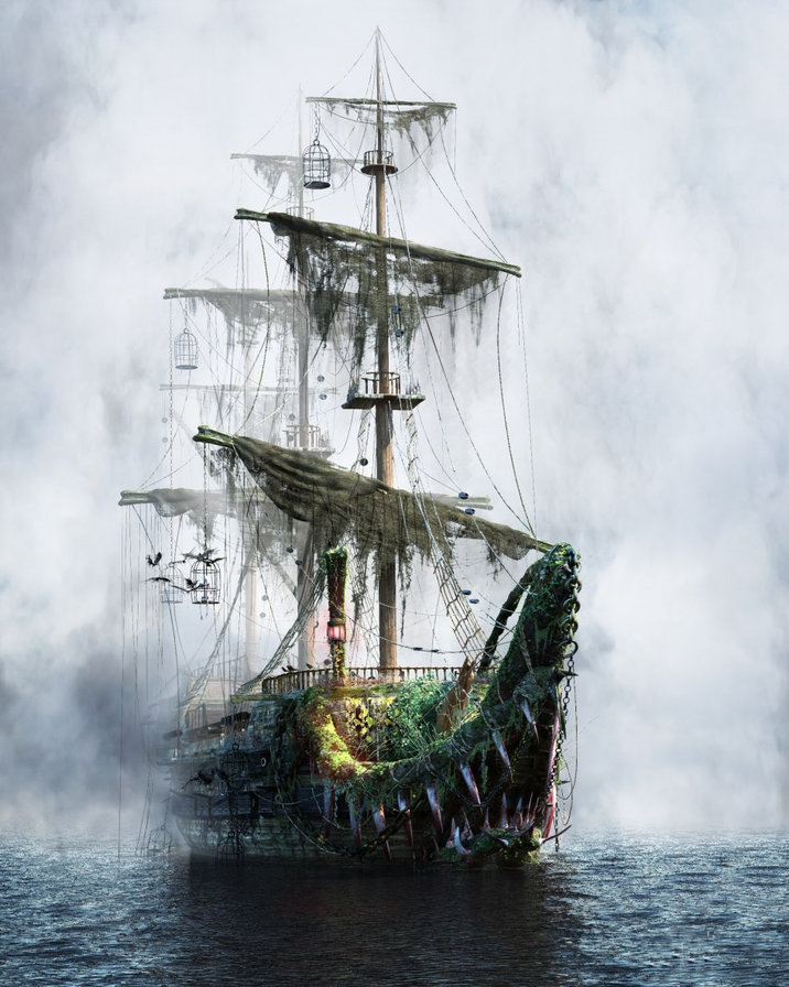 Летучий голландец - корабль, море - оригинал