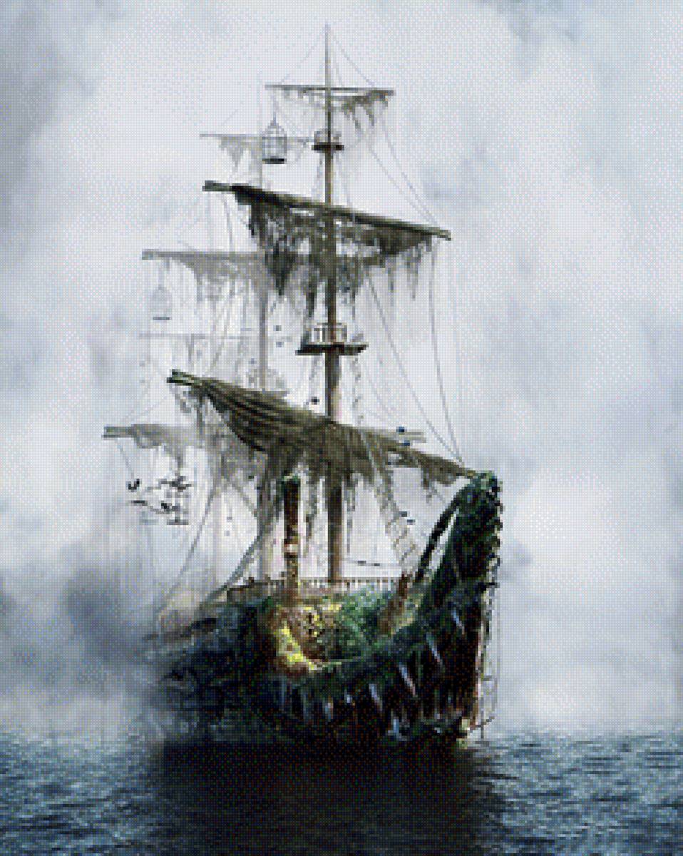 Летучий голландец - корабль, море - предпросмотр