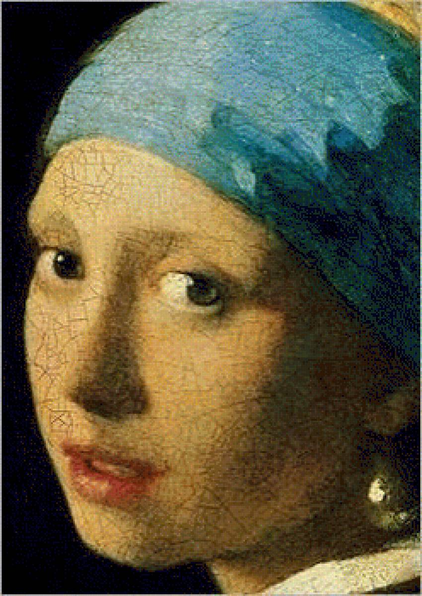 GIRL WITH A PEARL EARRING - JOHANNES VERMEER - girl with a pearl earring - johannes vermeer - предпросмотр