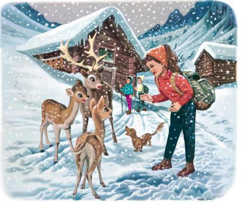 снежок - зима, природа, люди - оригинал