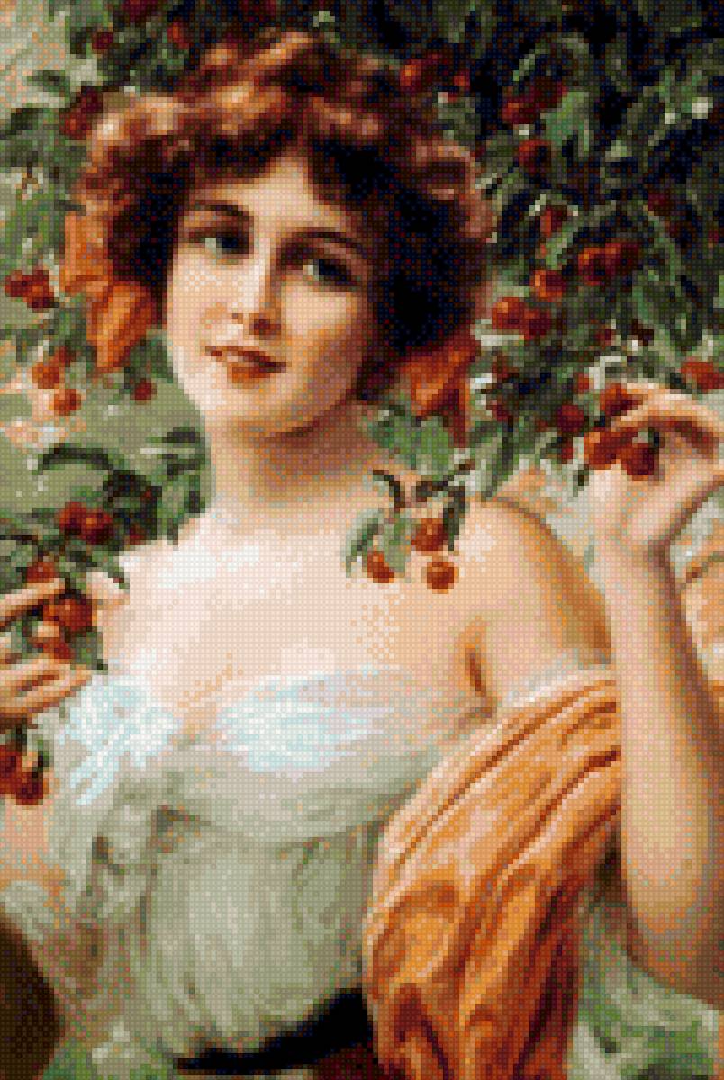 Девушка в саду - женский образ - предпросмотр