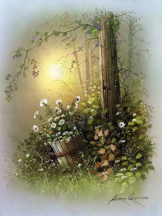 Пейзаж - вышивка крестиком - оригинал