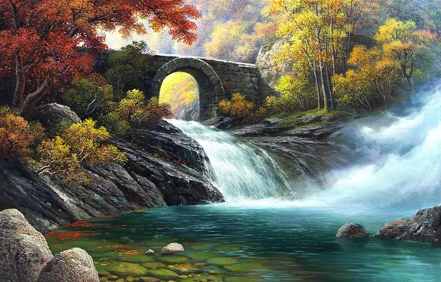 №1643580 - водопад, природа - оригинал