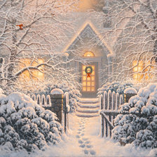 следы на снегу